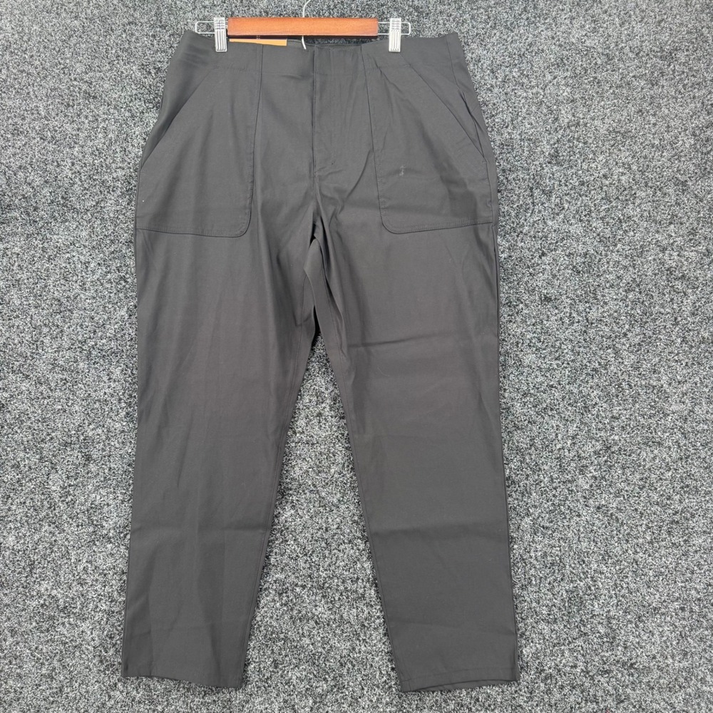 Eddie Bauer Horizon Straight Ankle Pants Womens 14 Black Hiking Outdoor Travel